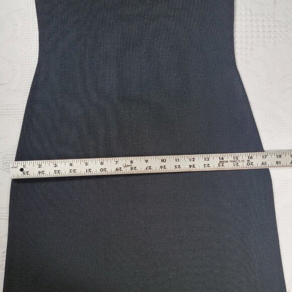 Vintage J. Crew bodycon dress black size medium classic style silky thick - Picture 15 of 16